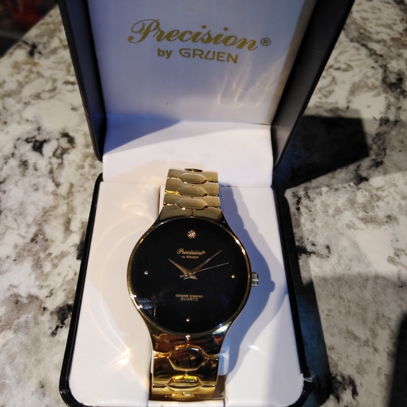 Gruen Other - Precision by Gruen Gold Toned Diamond QuartzWatch.